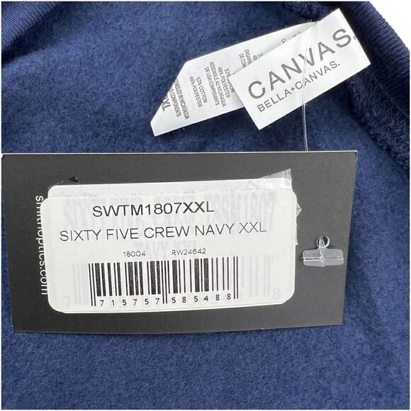 New Smith Men Blue Sweatshirt Pullover US XXL Sixty Five Crew Canvas $89 - Picture 8 of 9